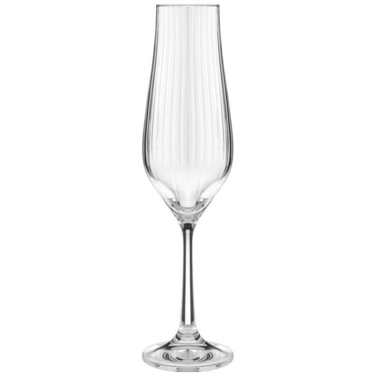 Набор бокалов для шампанского из 6 штук "tulipa optic" 170мл Bohemia Crystal (674-878)
