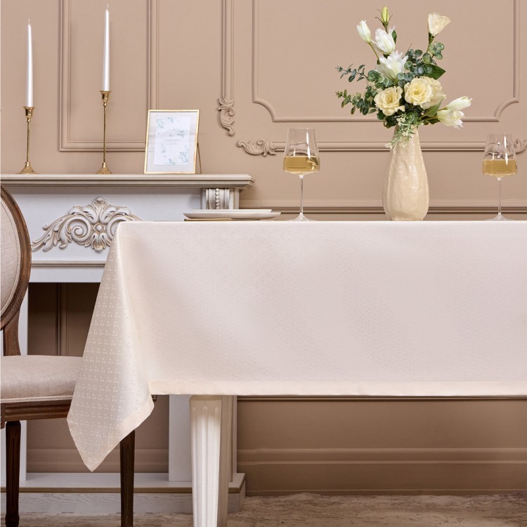 Скатерть 145х180см шампань евроуголок 100% полиэстер SANTALINO (805-027-2)