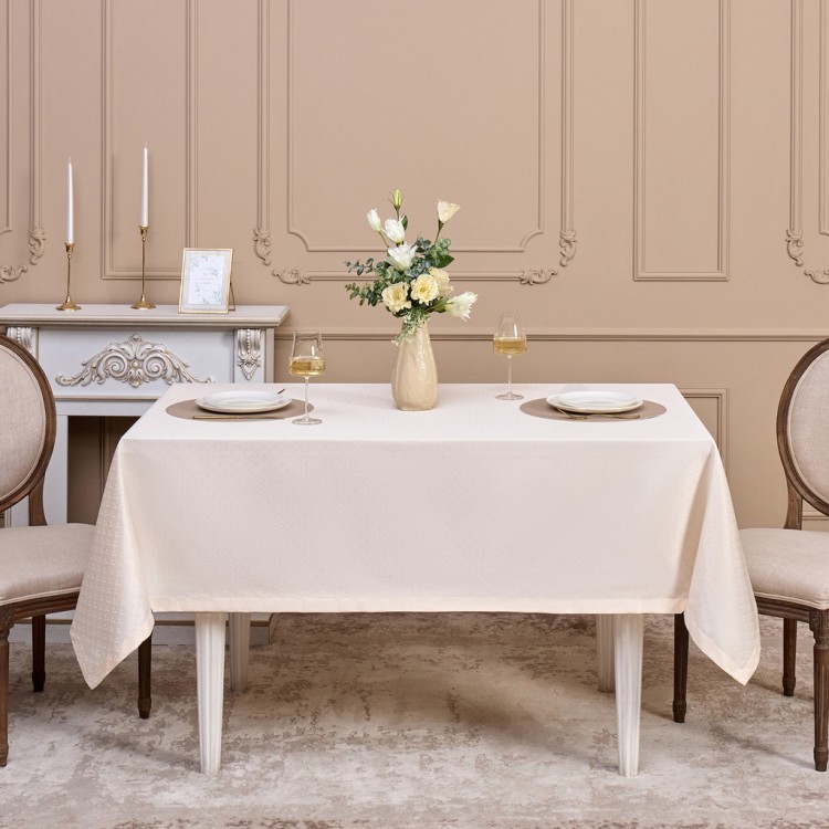 Скатерть 145х180см шампань евроуголок 100% полиэстер SANTALINO (805-027-2)