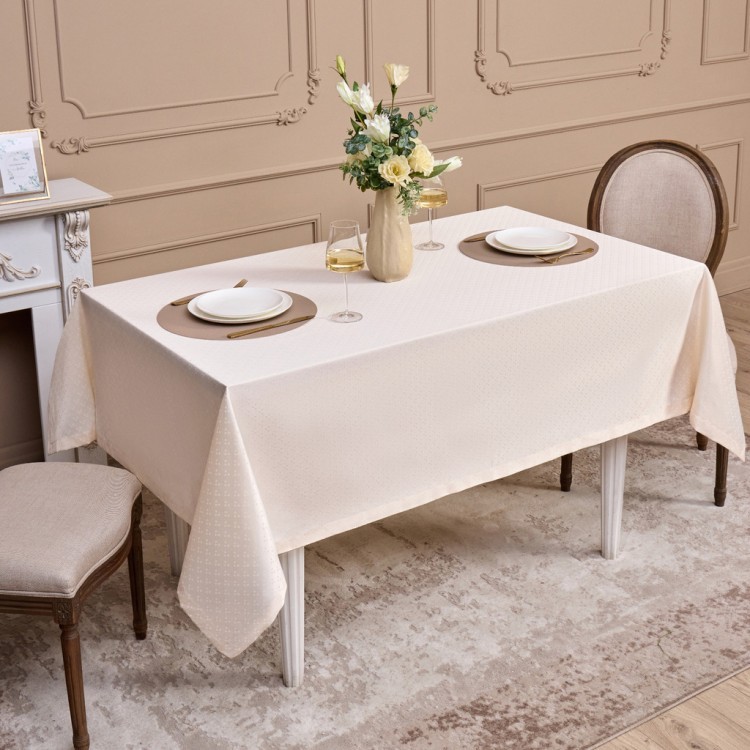 Скатерть 145х180см шампань евроуголок 100% полиэстер SANTALINO (805-027-2)