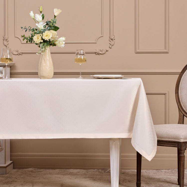 Скатерть 145х180см шампань евроуголок 100% полиэстер SANTALINO (805-027-2)