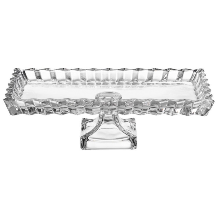 Блюдо сервировочное "crystality" на ножке 28,5*15*9 см Lefard (345-511)