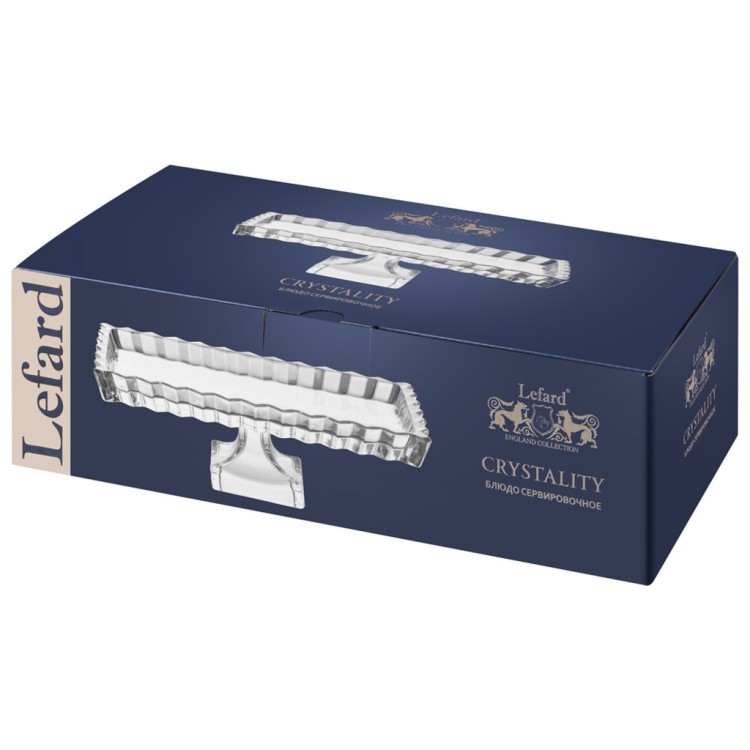 Блюдо сервировочное "crystality" на ножке 28,5*15*9 см Lefard (345-511)