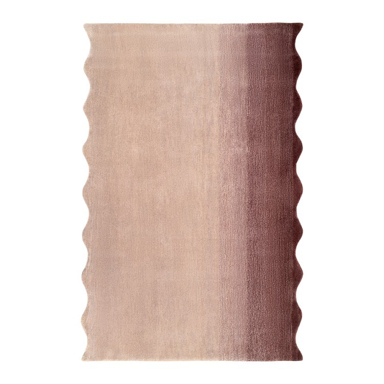 Ковер из шерсти over horizon цвета марсала из коллекции trendy ruffles, 120х180 см (79363)