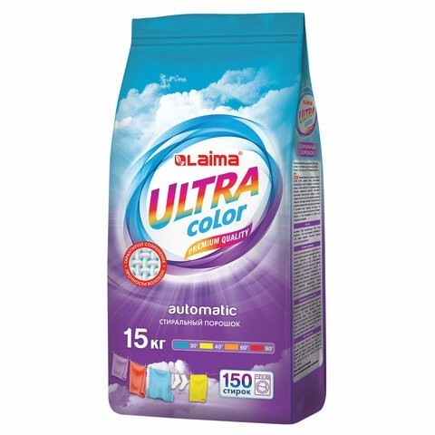 Стиральный порошок-автомат 15 кг LAIMA ULTRA Color, для всех типов тканей, 608539 (1) (96574)