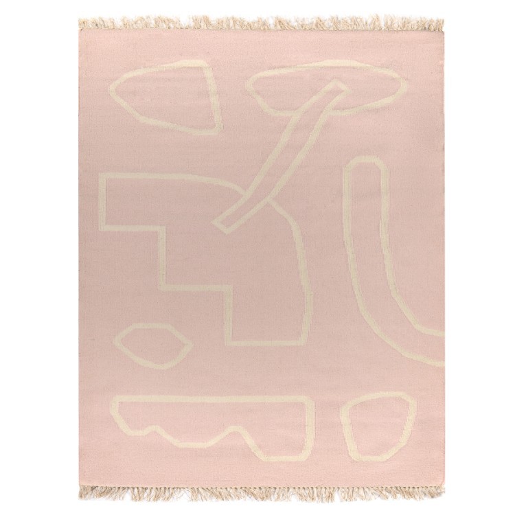 Ковер ручной работы из шерсти и хлопка poetry and steps цвета пыльной розы, 160х230 см (63177)
