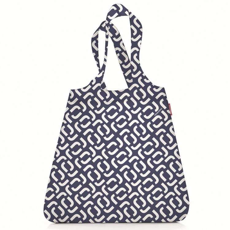 Сумка складная mini maxi shopper signature navy (70990) Сумка складная mini maxi shopper signature navy (70990)
