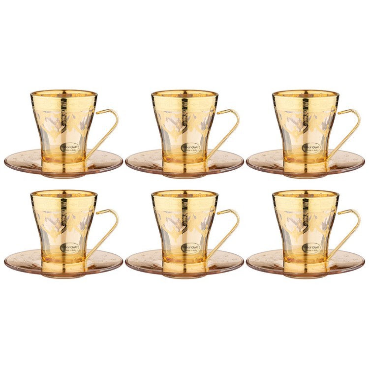 Чайный набор на 6 персон  245мл "amalfi ambra oro" ART DECOR (326-089)