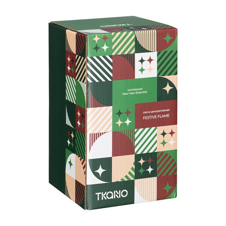 Свеча декоративная festive flame из коллекции new year essential, 19,5 см (78351)