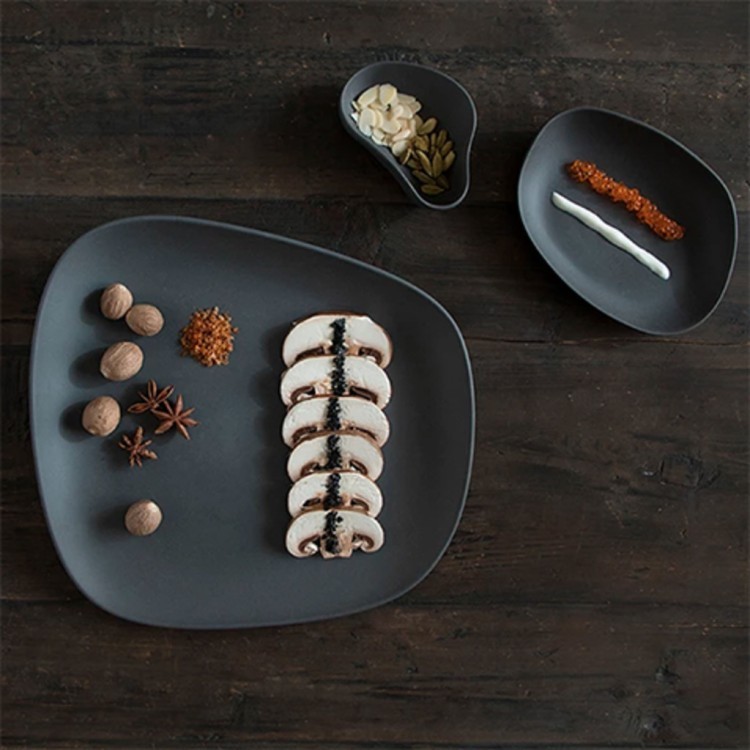 Тарелка гурме 12025C, 19.5, фарфор, MATT BLACK, Cookplay