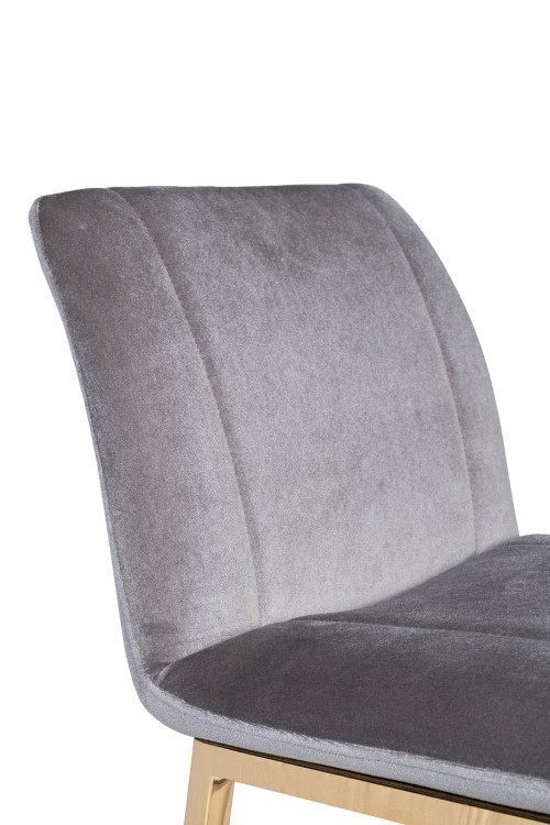 Стул барный велюр серый 42*53*88см (TT-00006428) Стул барный велюр серый 42*53*88см (TT-00006428)