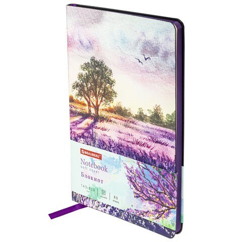 Блокнот А5 Brauberg Vista Violet 80 листов клетка 112074 (2) (85568)