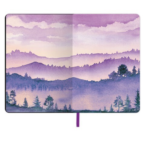 Блокнот А5 Brauberg Vista Violet 80 листов клетка 112074 (2) (85568)