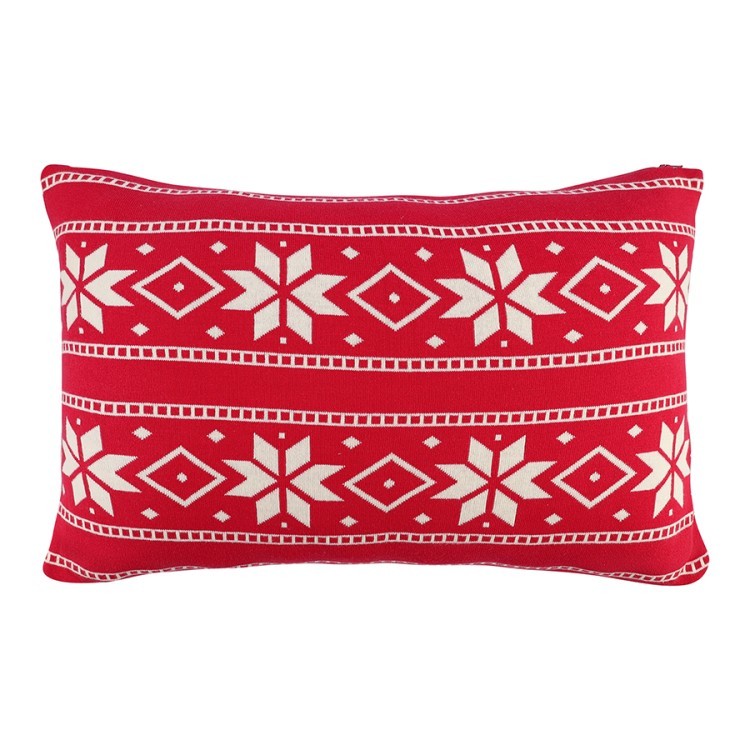 Подушка вязаная с новогодним рисунком frostwork из коллекции new year essential, 40x60 см (79349)