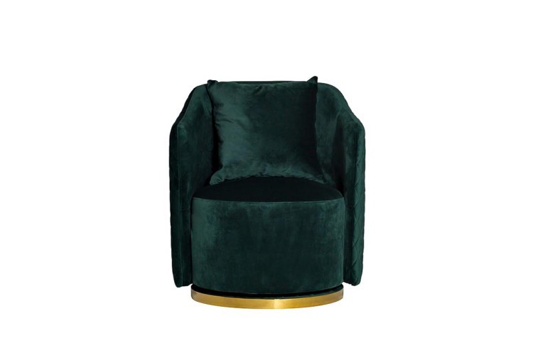 Кресло вращающееся, велюр зеленый 73*72*82см (TT-00001479)