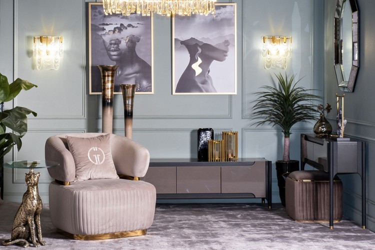 Холст "Mystique-1" 100х70 см, золотая поталь. (TT-00007470) Холст "Mystique-1" 100х70 см, золотая поталь. (TT-00007470)