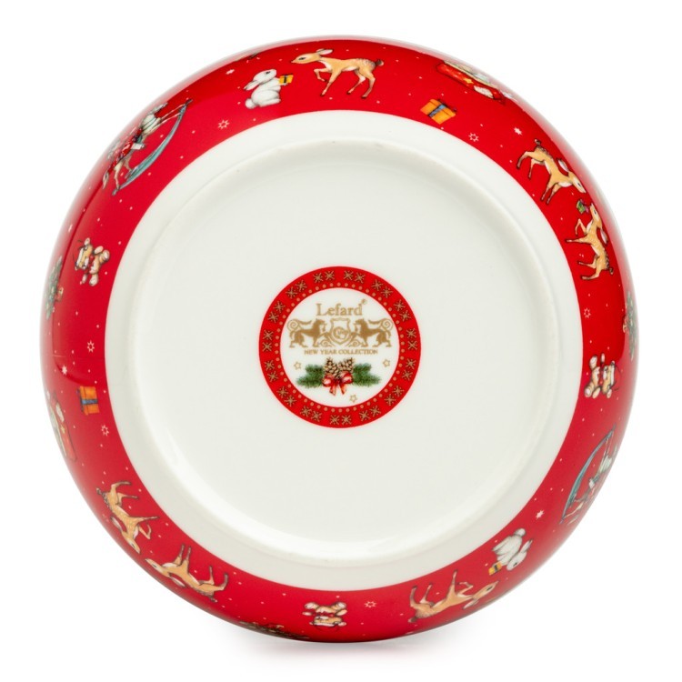 Салатник lefard "елка" 15,5*15,5*5 см 600 мл красный Lefard (85-1762-1)