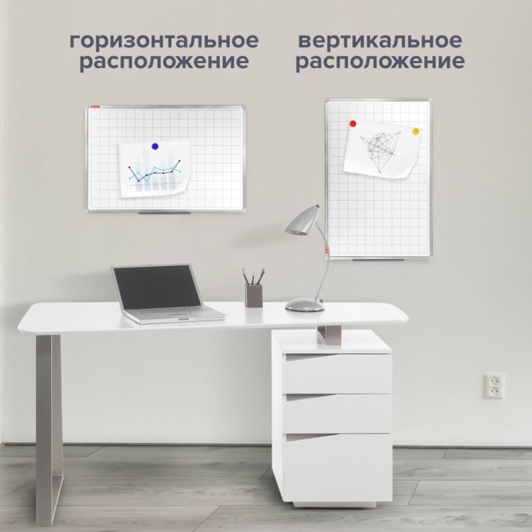 Доска магнитно-маркерная в клетку 60х90 см алюминиевая рамка Brauberg 236862 (1) (89648) Доска магнитно-маркерная в клетку 60х90 см алюминиевая рамка Brauberg 236862 (1) (89648)