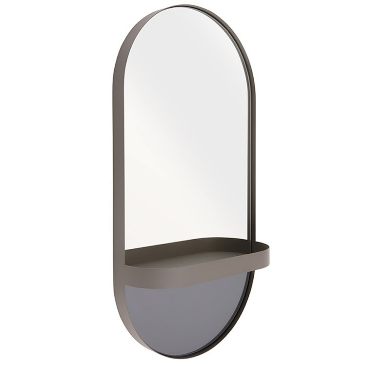 Зеркало oval, 30,5х60х10,5 см, коричневое (70387)