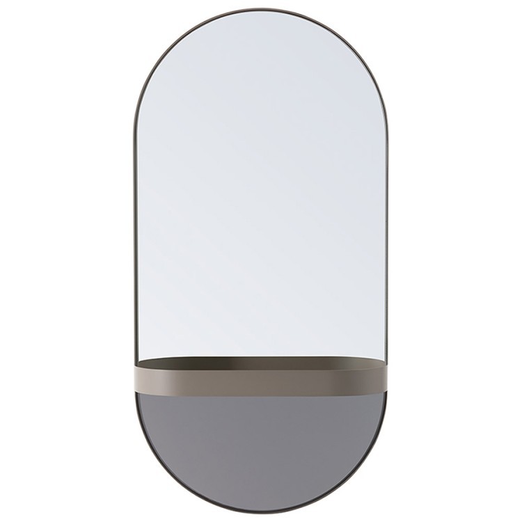 Зеркало oval, 30,5х60х10,5 см, коричневое (70387)