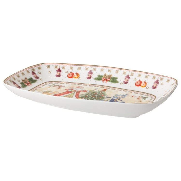 Блюдо lefard "дед мороз и снегурочка" прямоуг. 25*16*3 см Lefard (85-1729-11)
