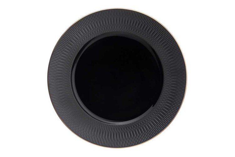 Тарелка обеденная bronco "crocus" 27 см черная Bronco (263-1054)