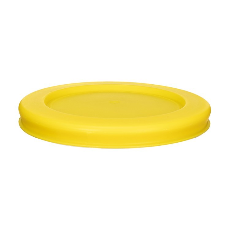 Крышка для стеклянного контейнера круглая, желтая (75137)
