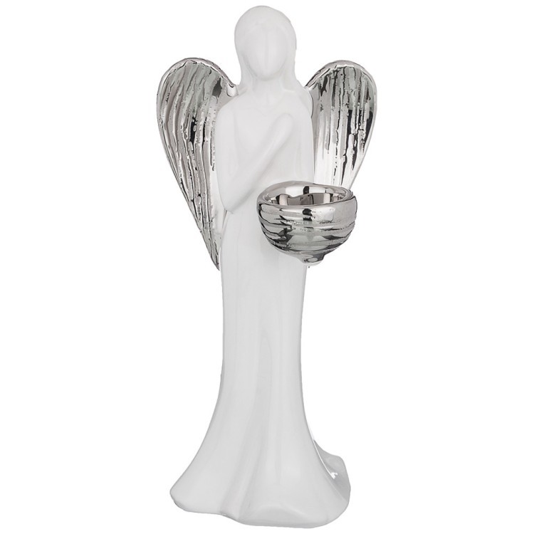 Подсвечник  "ангел серебряная коллекция" 15,5*15*35 см Lefard (699-250)
