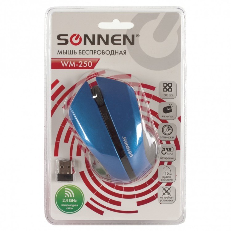 Мышь беспроводная оптическая USB Sven WM-250Bl (512644) (84601) Мышь беспроводная оптическая USB Sven WM-250Bl (512644) (84601)