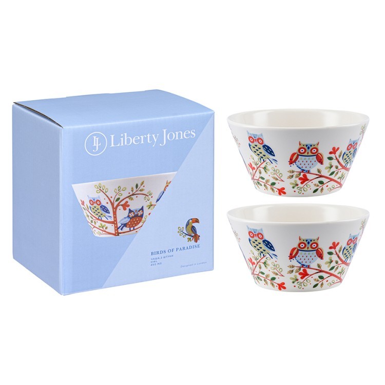 Набор чаш owl из коллекции birds of paradise в подарочной упаковке, 450 мл, 2 шт. (76700)