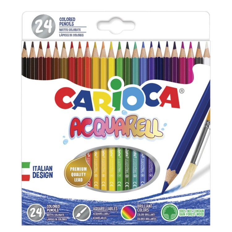 Карандаши цветные акварельные Carioca Acquarell 24 цвета 42858 (66513)