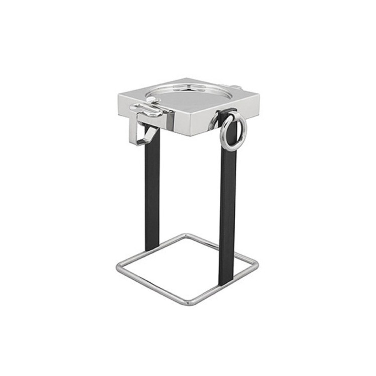 Подставка под кулер C345, сталь, кожа, Shiny Nickel/black, ROOMERS FURNITURE