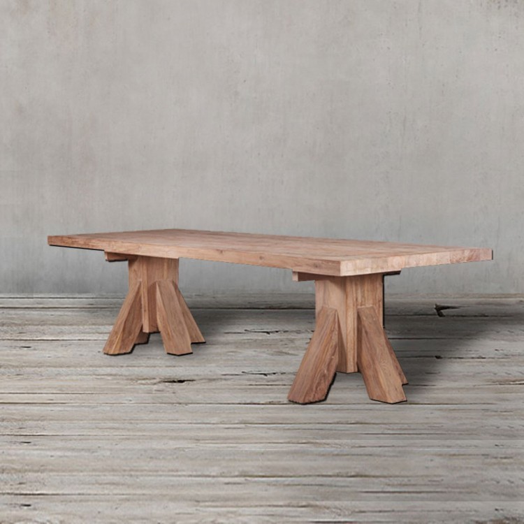 Стол JERCO 7DTJERC300100075, массив тикового дерева, Indoor grey, ROOMERS FURNITURE