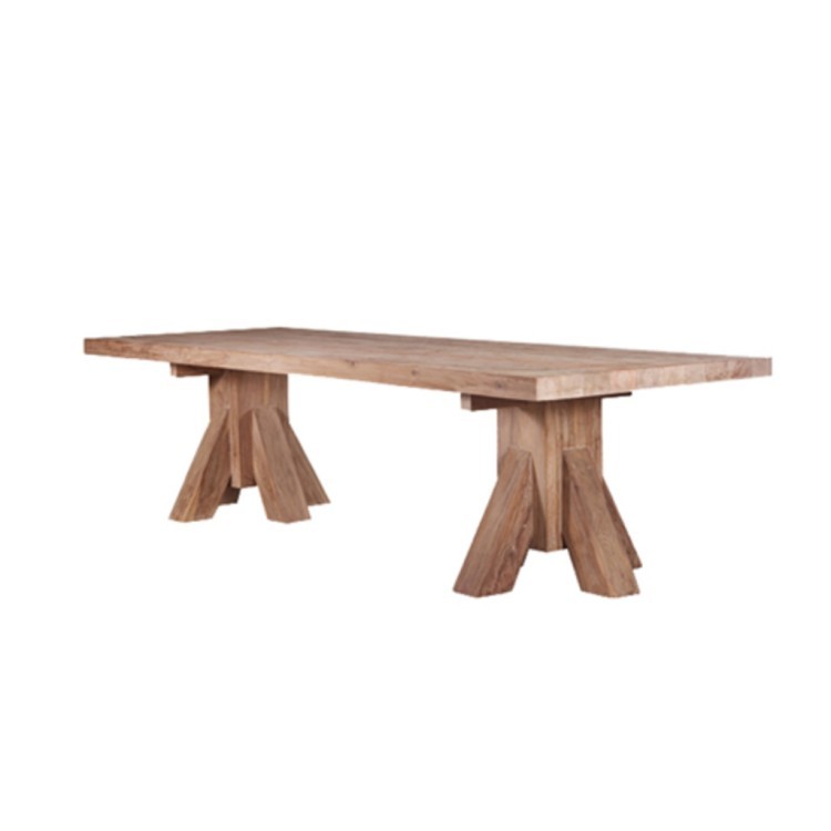 Стол JERCO 7DTJERC300100075, массив тикового дерева, Indoor grey, ROOMERS FURNITURE