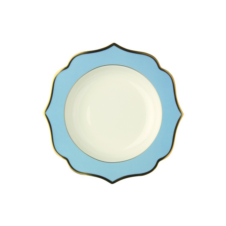 Тарелка LION005CE004220, 22 см, костяной фарфор, blue, ivory, gold, LE COQ
