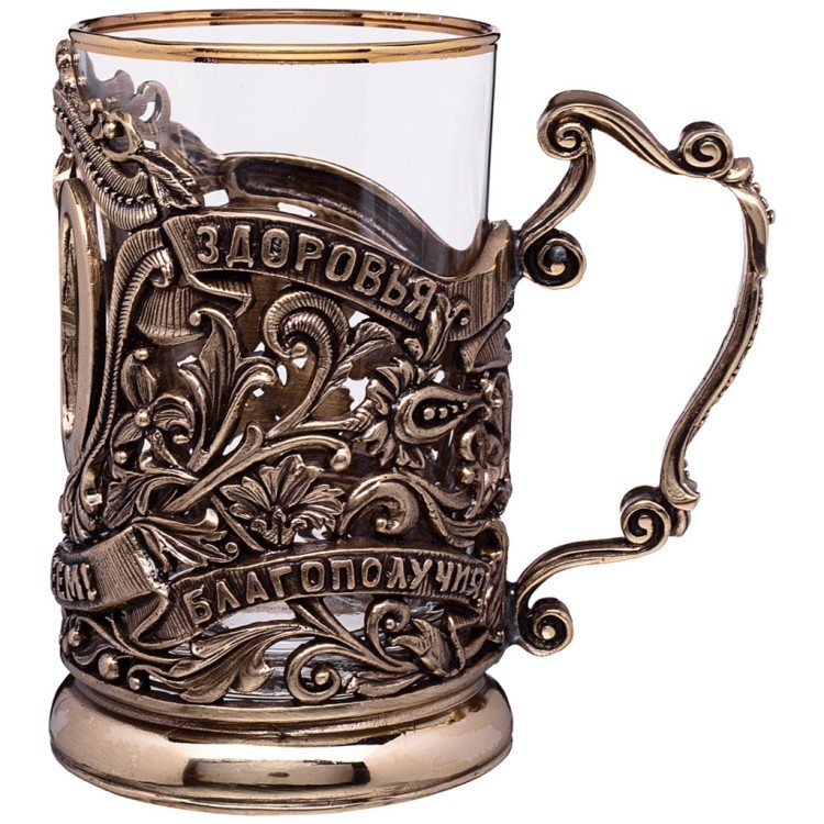 Стакан с подстаканником "юбилейный 65" 250 мл Lefard (385-290)