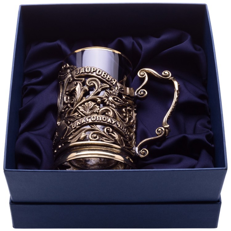 Стакан с подстаканником "юбилейный 65" 250 мл Lefard (385-290)