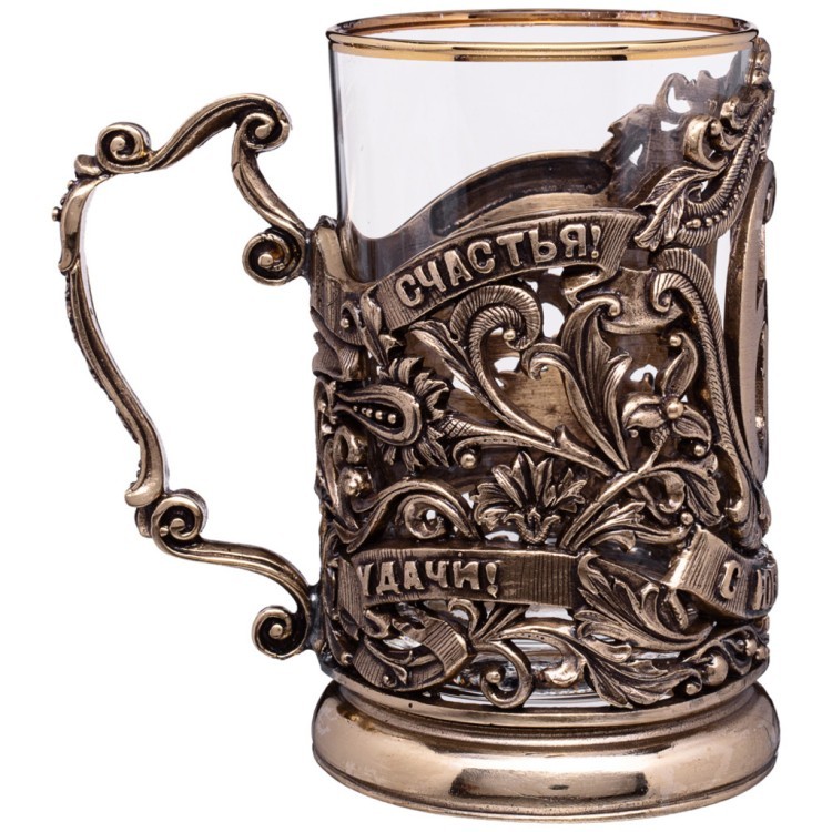 Стакан с подстаканником "юбилейный 65" 250 мл Lefard (385-290)