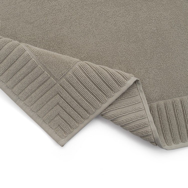 Коврик для ванной с фактурным бортиком бежево-серого цвета из коллекции essential, 50х80 см (80168)