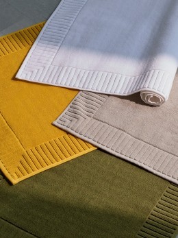 Коврик для ванной с фактурным бортиком бежево-серого цвета из коллекции essential, 50х80 см (80168)