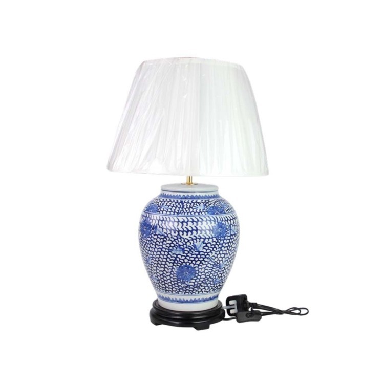 Лампа настольная 44-DS78-RYLU88, фарфор, blue/white, ROOMERS FURNITURE Лампа настольная 44-DS78-RYLU88, фарфор, blue/white, ROOMERS FURNITURE