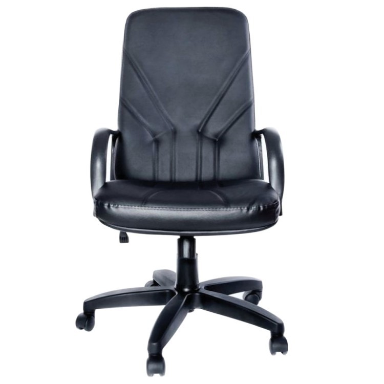 Кресло офисное Менеджер кожа черное К-01 (1) (72992)