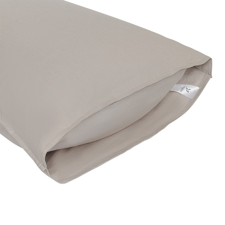 Набор наволочек изо льна и хлопка серо-бежевого цвета из коллекции essential, 50х70 см (77144)