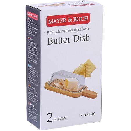 Масленка 2 пр стекло/бамбук Mayer&Boch (40503) Масленка 2 пр стекло/бамбук Mayer&Boch (40503)