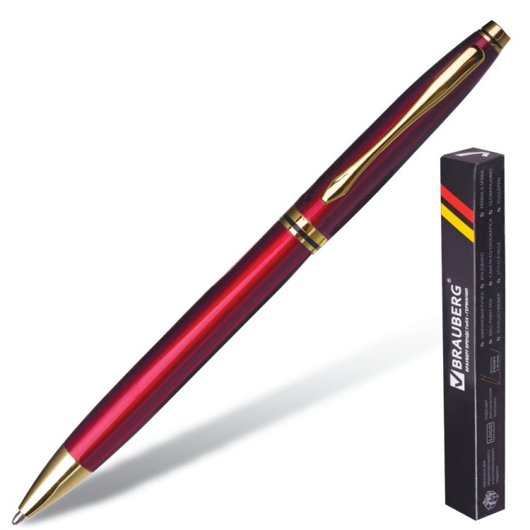 Ручка шариковая Brauberg De Luxe Red линия 0,7 мм 141413 (66944)