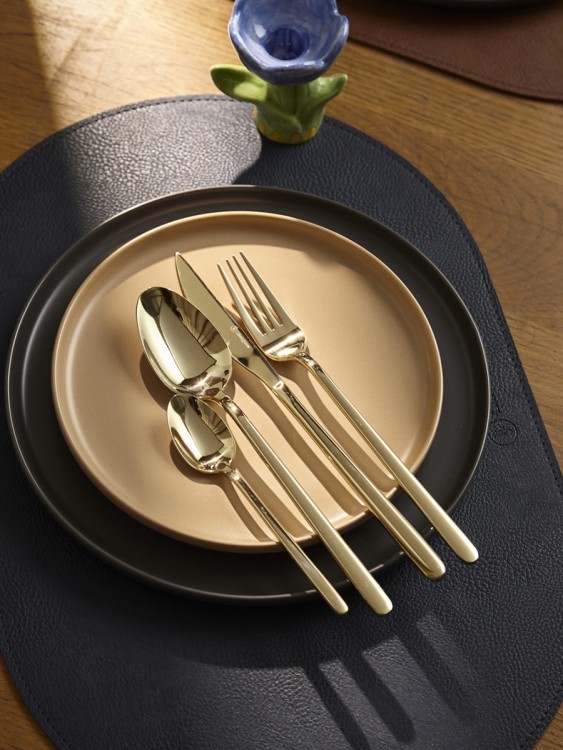 Набор столовых приборов pure, золотистые глянцевые, 24 пред. (79991)