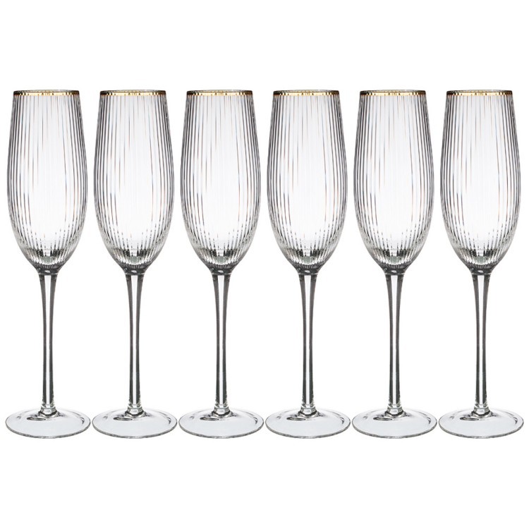 Набор бокалов для шампанского из 6-ти шт. "рим" объем 250мл. высота 26см. Lefard (693-001)