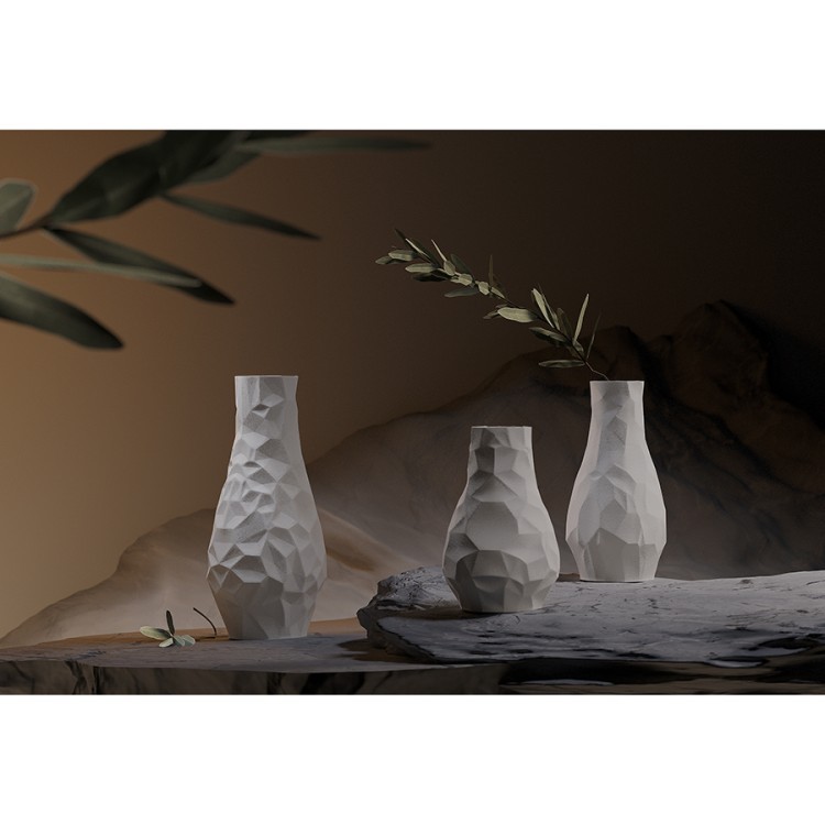 Ваза для сухоцветов printed art, stone, 32 см (78175)
