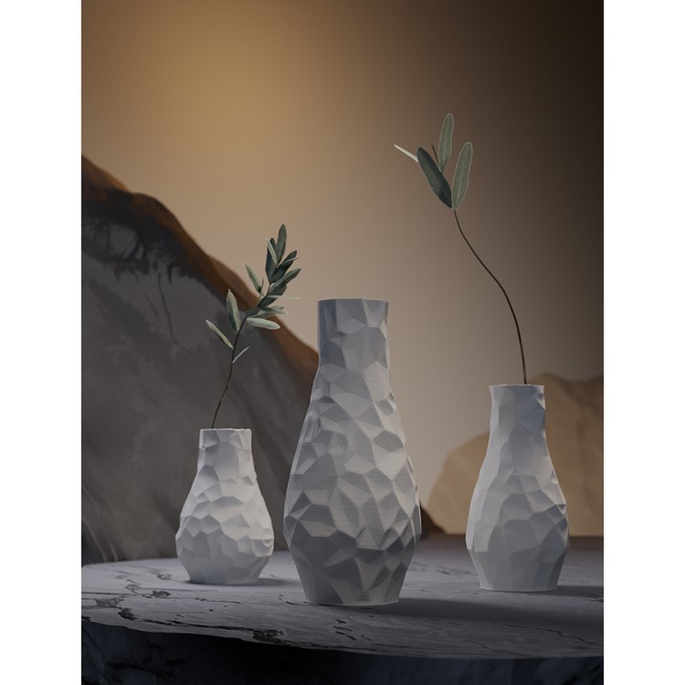 Ваза для сухоцветов printed art, stone, 32 см (78175)