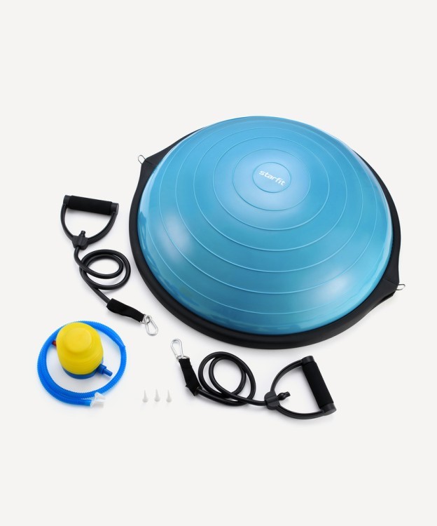 Полусфера STARFIT "BOSU" GB-502 с эспандерами, с насосом, синий (2107974)